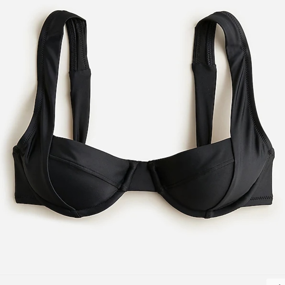 J Crew underwire bikini top with crisscross straps 32DD